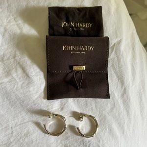 John Hardy Bamboo Earring Sterling Silver 1”
